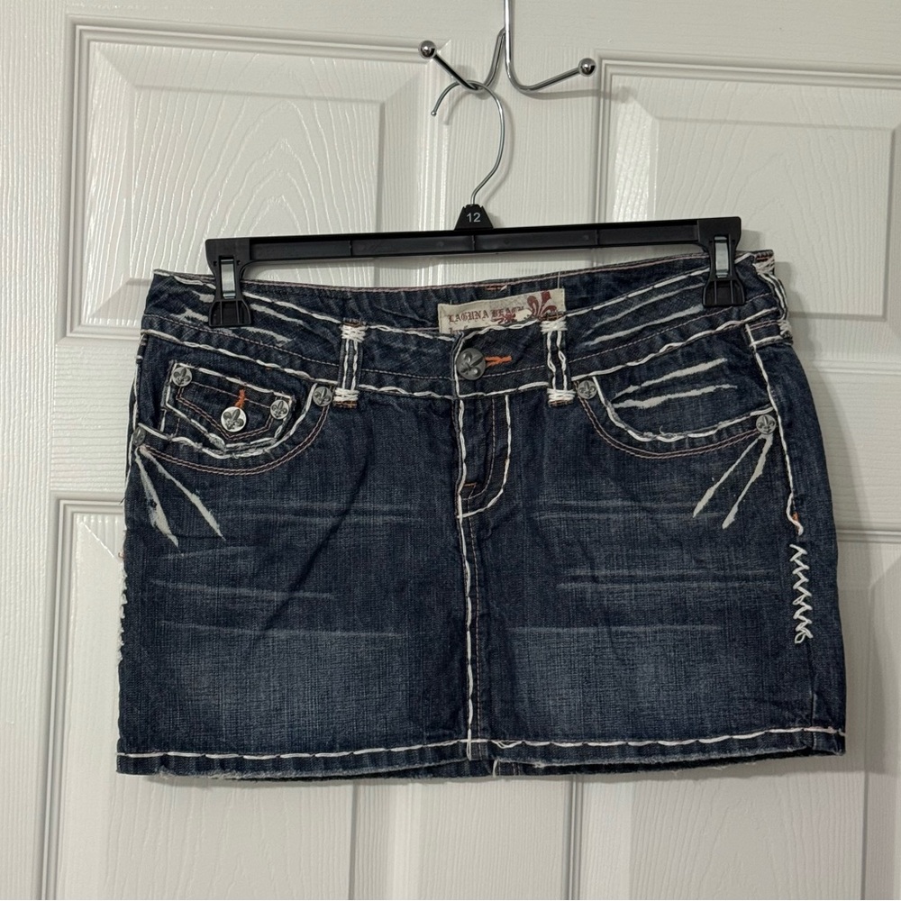 Laguna Beach Jean Co.Navy Denim Mini Skirt